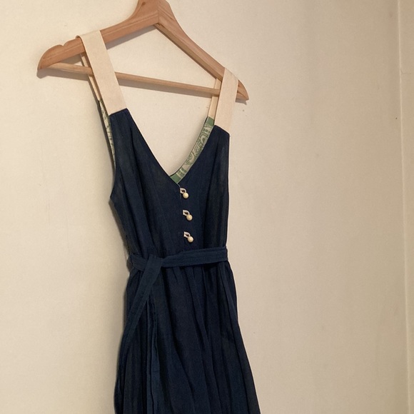 Blue summer dress 👗 size S. cozy! Cool and light weight. - Picture 2 of 12